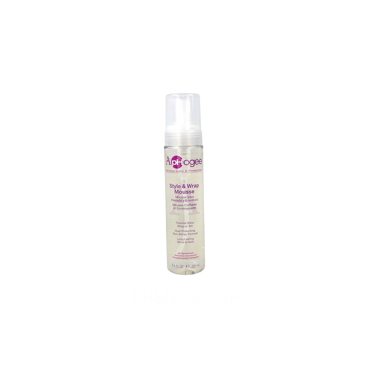 Aphogee Style & Wrap Mousse 8.5 Oz - Clear Styling Foam For Smooth, Defined Curls