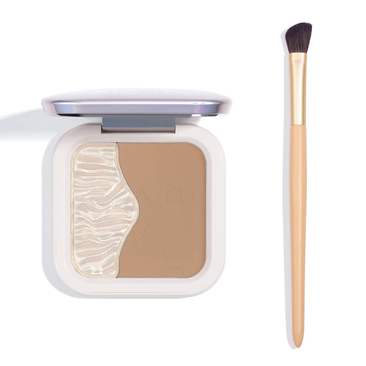 ELLESY Highlighter Contour Makeup Kit - Shimmer Highlighter & Matte Bronzer, 0.41 oz