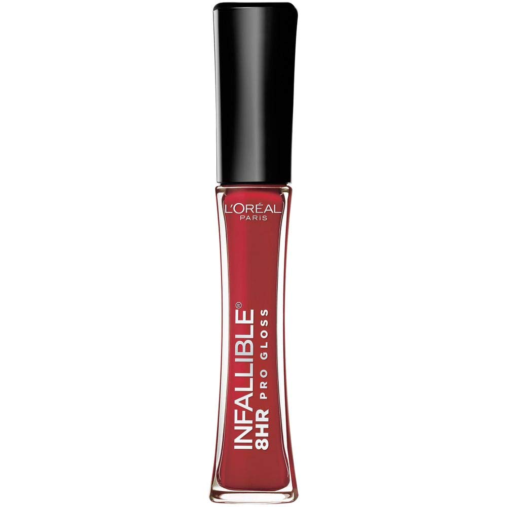 L’Oréal Paris Infallible 8 Hour Lip Gloss, Rebel Red, Hydrating Formula, 0.5 Fl. Oz.