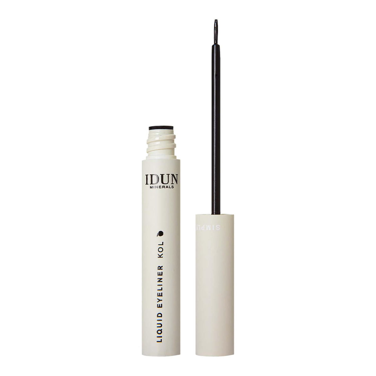 Idun Minerals Liquid Eyeliner - Vegan, Water-Resistant, Satin Black, Quick-Dry, 0.19 Oz