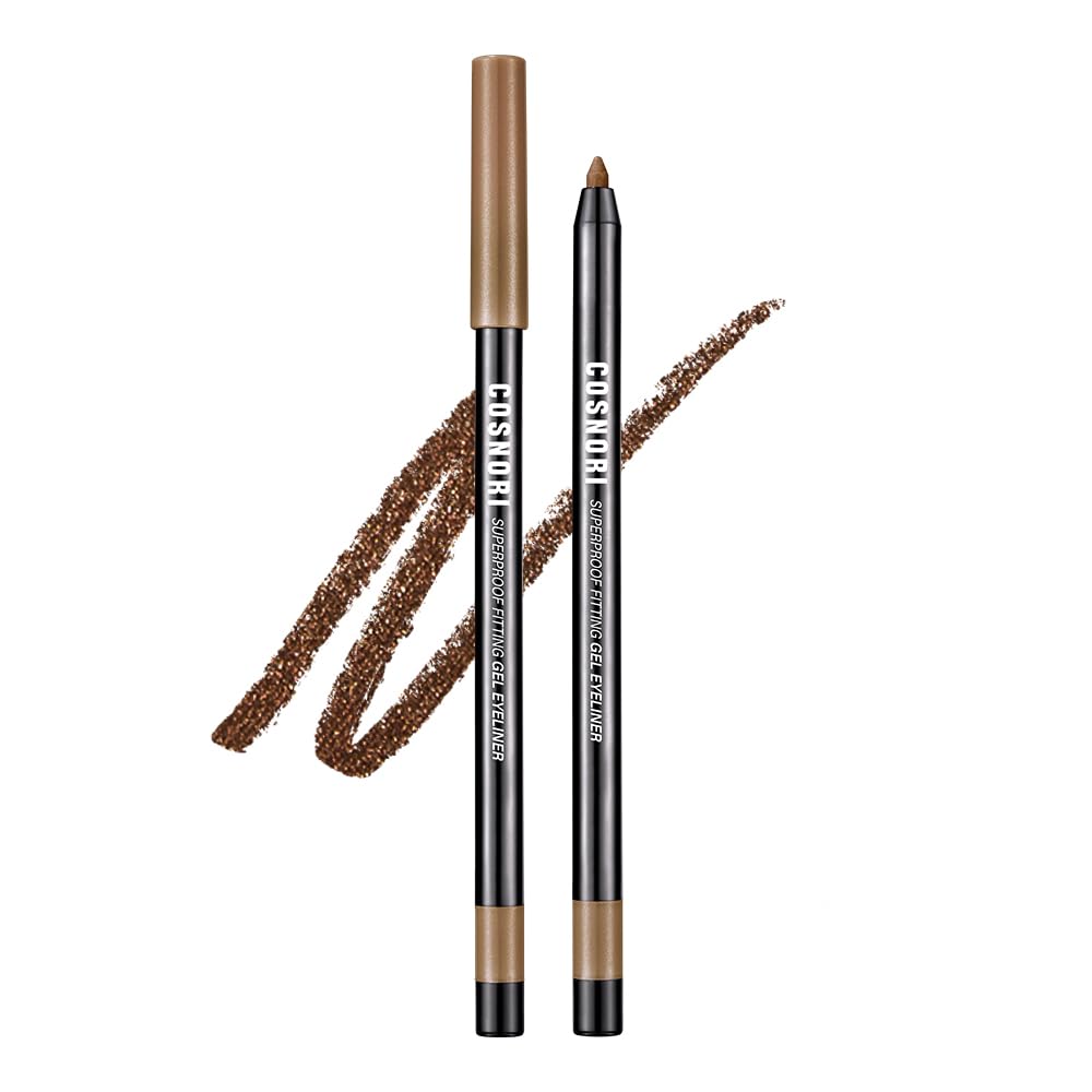 Cosnori Super Proof Fitting Gel Eyeliner 05 Glam Bronze - Waterproof, Smudge-Proof, 0.014Oz