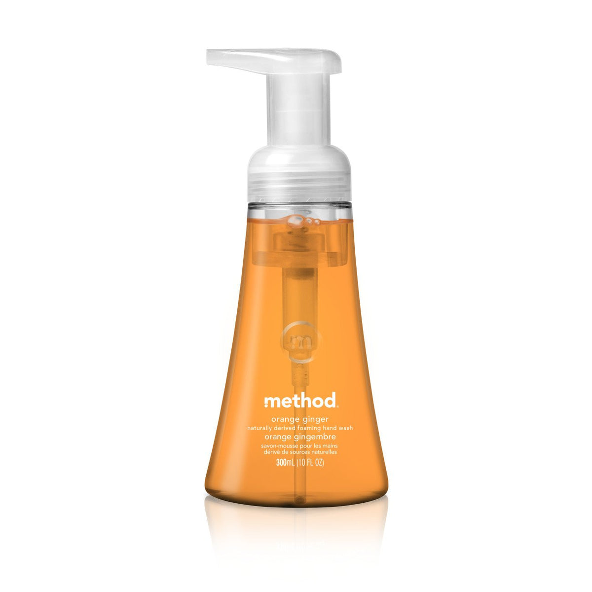 Method Foaming Hand Wash - Orange Ginger, 10 Oz Pump Bottle, Eco-Friendly Bamboo Material