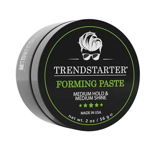 TRENDSTARTER Forming Paste 2oz - Travel Size Hair Pomade, Medium Hold & Shine, All Hair Types