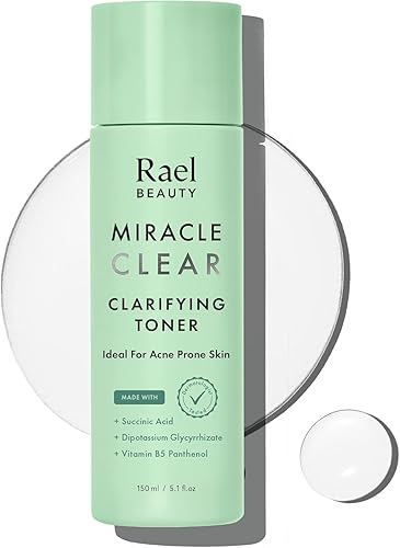 Rael Miracle Clear Toner - Reduces Pores & Oils, Hydrating Vitamin B5, Vegan, 5.1 Oz