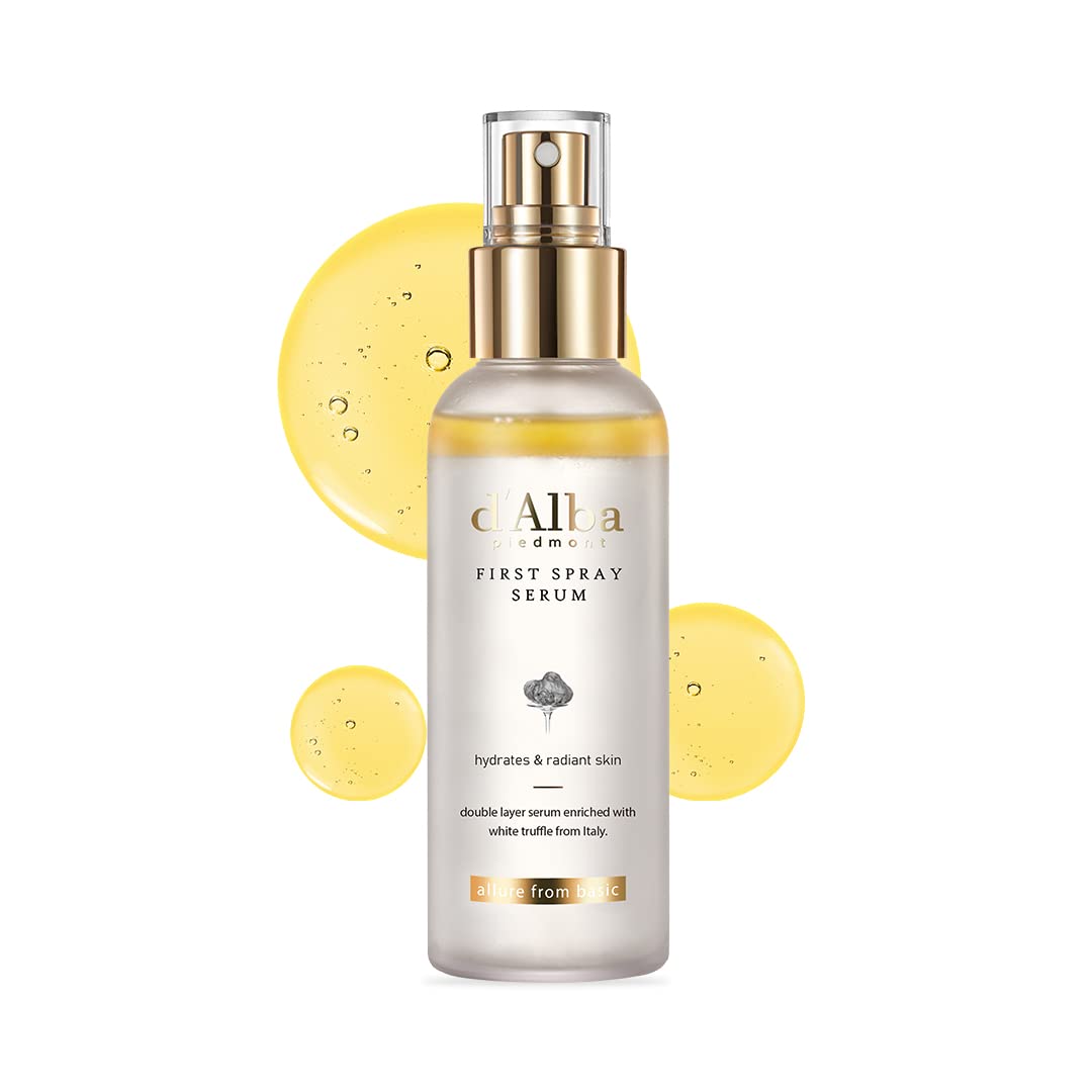 D'Alba Italian White Truffle Serum - Vegan Hydrating Mist For Radiant Skin, 3.38 Fl Oz