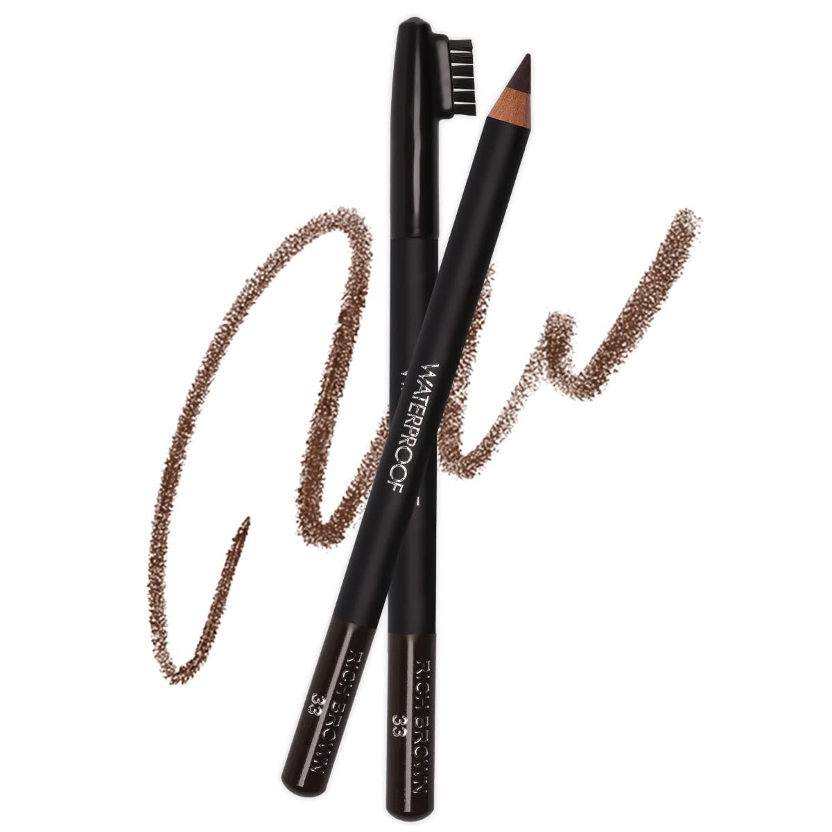 Sormé Waterproof Eyebrow Pencil, Rich Brown, 0.04 Ounce - Long-Lasting Definition