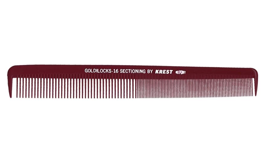 Goldilocks Krest Goldilocks #g16 Burgundy Sectioning Teeth Styler Comb, Plastic & Rubber