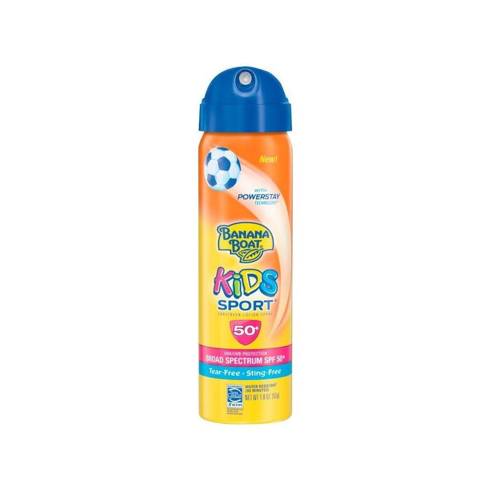 Banana Boat Kids Sport Spray Sunscreen Spf 50 - 1.8 Oz, Pack Of 4 - Water Resistant Protection