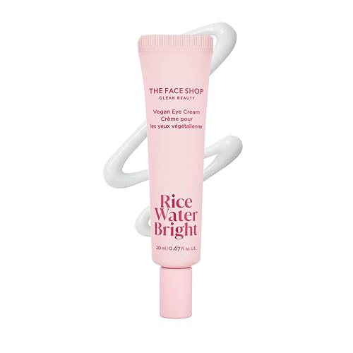 The Face Shop Rice Water Bright Vegan Eye Cream - Dark Circle Treatment, Hydrating, 0.67 Fl Oz