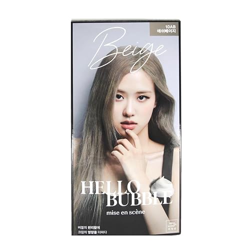 Zeesoon Korean Hello Bubble Hair Color Kit - Ash Beige, Easy At-Home Vivid Protection 8.11 Fl Oz