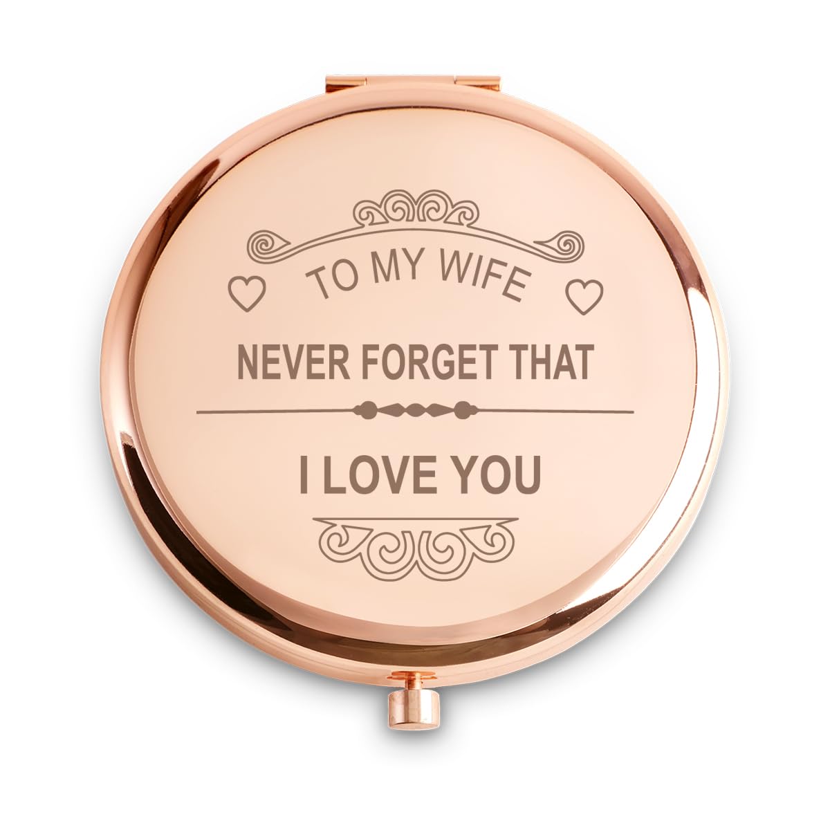 Daricano Personalized Engraved Compact Mirror For Wife - Sentimental Gift For Her, Valentine'S Day