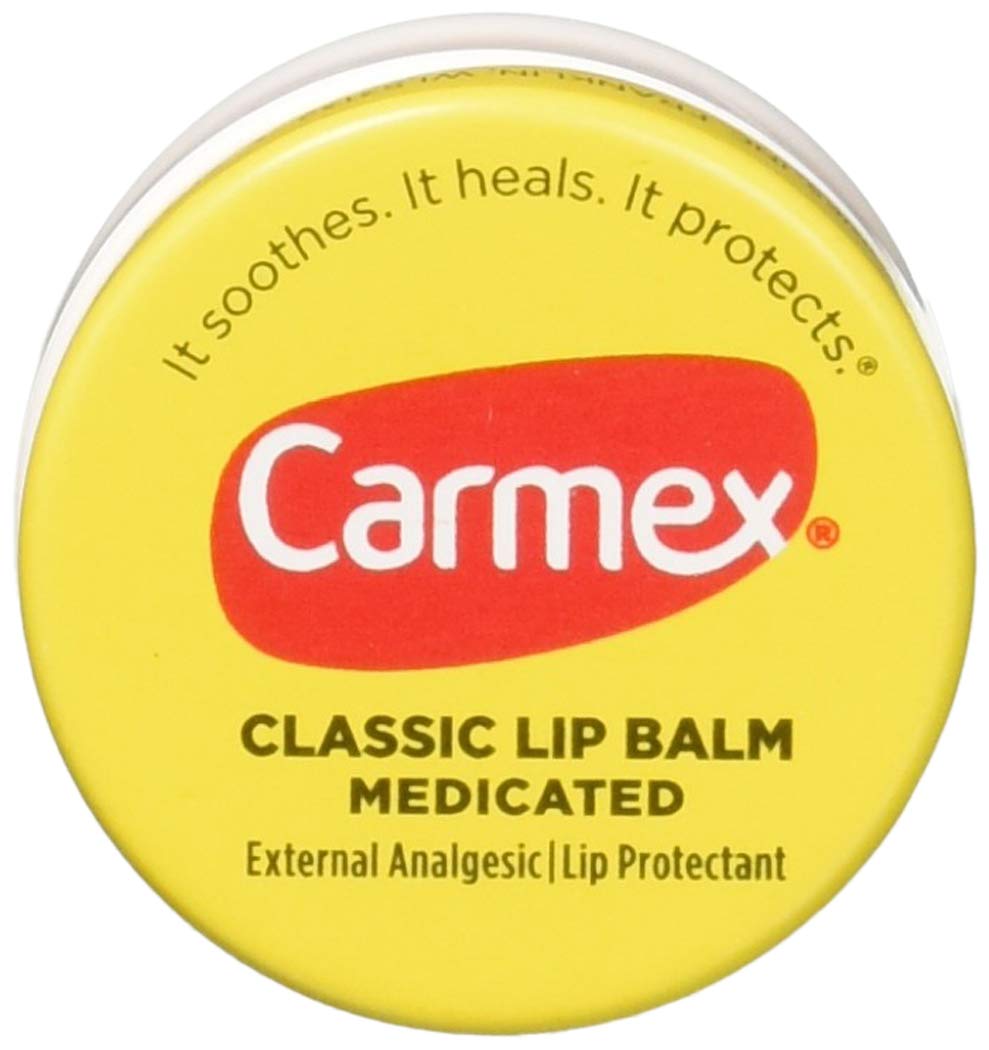 Carmex Medicated Classic Lip Balm, 0.25 Ounce, Pack Of 12 - Yellow And White