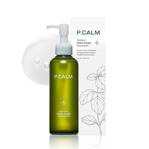 P.Calm Holy Basil Cleansing Oil 190Ml | Blackhead Reducing & Pore Control For Sensitive Skin