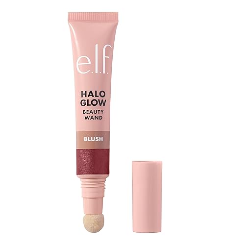 E.L.F. Halo Glow Blush Wand - Vegan Liquid Blush For Radiant Cheeks, Berry Radiant, 0.33