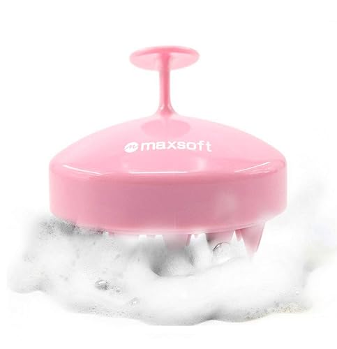 MAXSOFT Pink Hair Scalp Massager Shampoo Brush - Plastic Scalp Care Tool, 1 Count