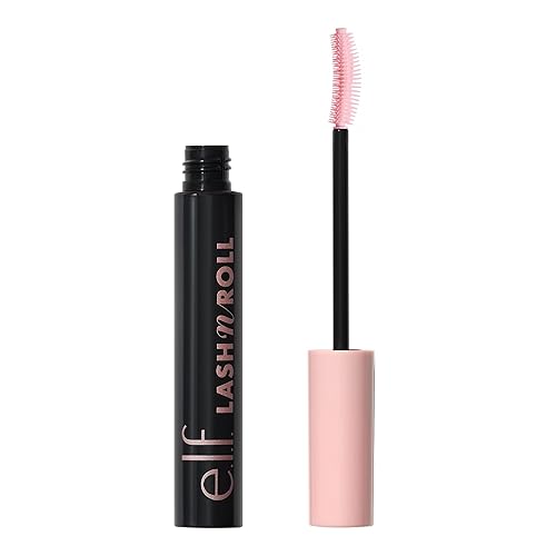 E.L.F. Lash 'N Roll Mascara - Curling, Lifts & Separates Lashes, Long-Lasting, Vegan