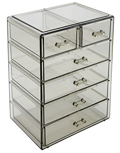 Sorbus Acrylic Makeup Organizer - 4 Large & 2 Small Drawers For Makeup & Jewelry Storage