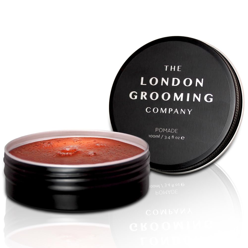 The London Grooming Company Water-Based Hair Pomade For Men | Strong Hold, High Shine, 3.4 Fl Oz