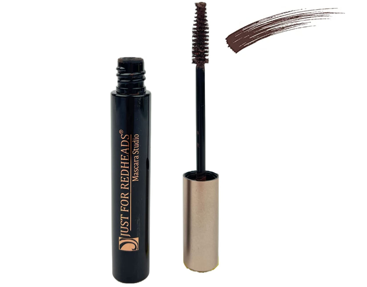 Just For Redheads Gingerbrown Mascara - Volumizing, Lengthening, Smudge-Proof, Water Resistant, 1 Fl