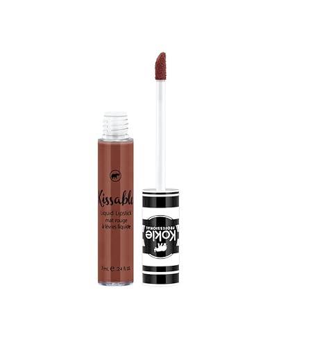 Kokie Kissable Matte Lip Gloss - Henna, 0.24 Fl Oz, Long-Lasting Color, Moisturizing