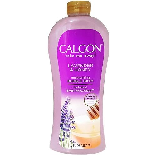 Calgon Lavender & Honey Bubble Bath, 30 Fl Oz - Relaxing Purple Bath Soak