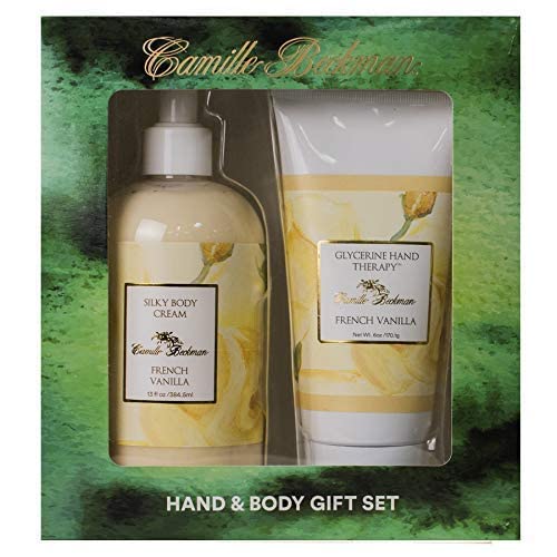 Camille Beckman Silky Body & Glycerine Hand Cream Set - French Vanilla, 2 Piece