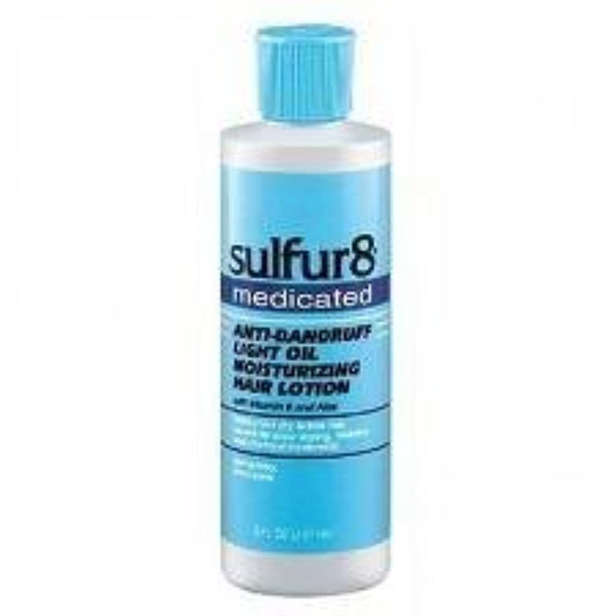 Sulfur 8 Medicated Anti-Dandruff Light Oil Moisturizing Hair Lotion, 8 Fl Oz