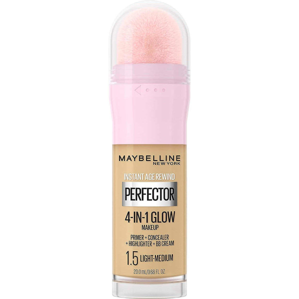 Maybelline Instant Age Rewind 4-In-1 Glow Makeup, Light/Medium, 0.68 Fl Oz