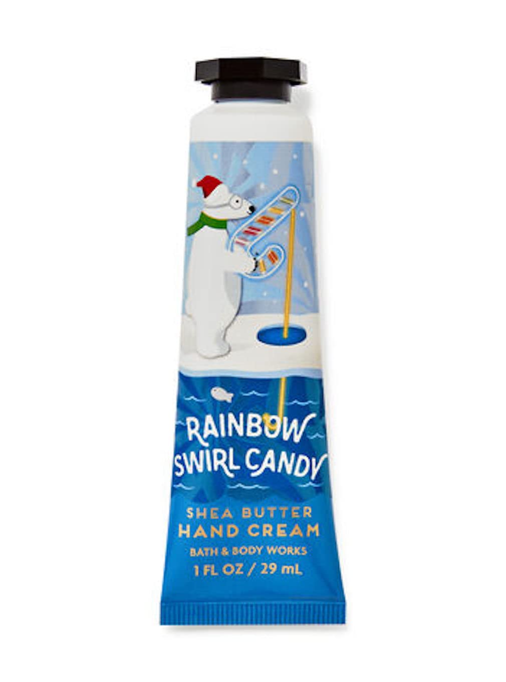 Bath & Body Works Rainbow Swirl Candy Hand Cream, 1Oz Travel Size Shea Butter Moisturizer