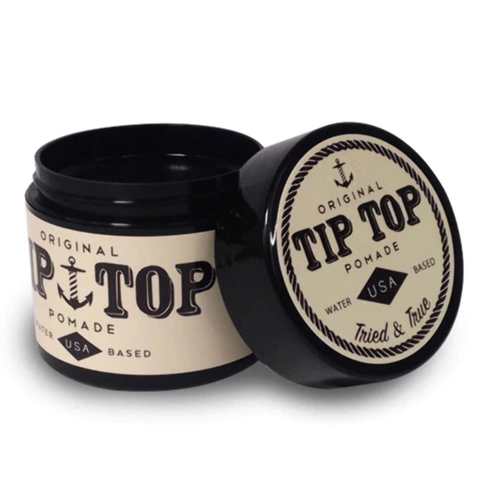 Tip Top Original Water Based Pomade, 4.25Oz - Strong Hold, Non-Greasy Hair Styling Product