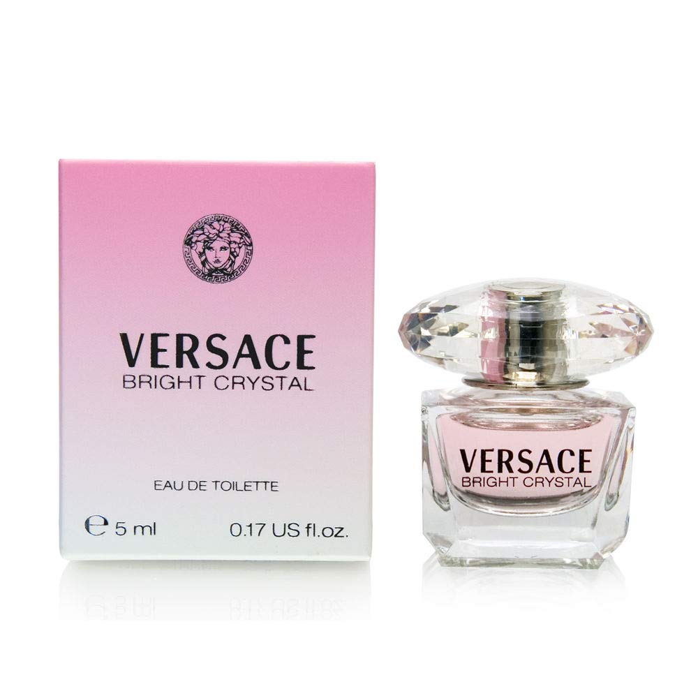 Versace Bright Crystal Eau De Toilette 0.17 Fl Oz Mini For Women - Pinkish Perfume