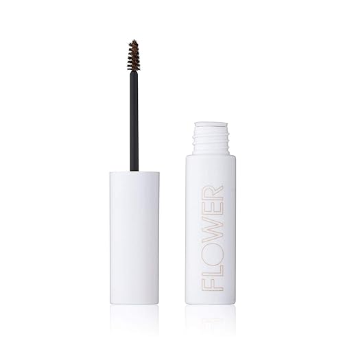 FLOWER Beauty Fiber Fix Brow Gel - Tinted Eyebrow Mascara, Vegan & Cruelty-Free, Brunette