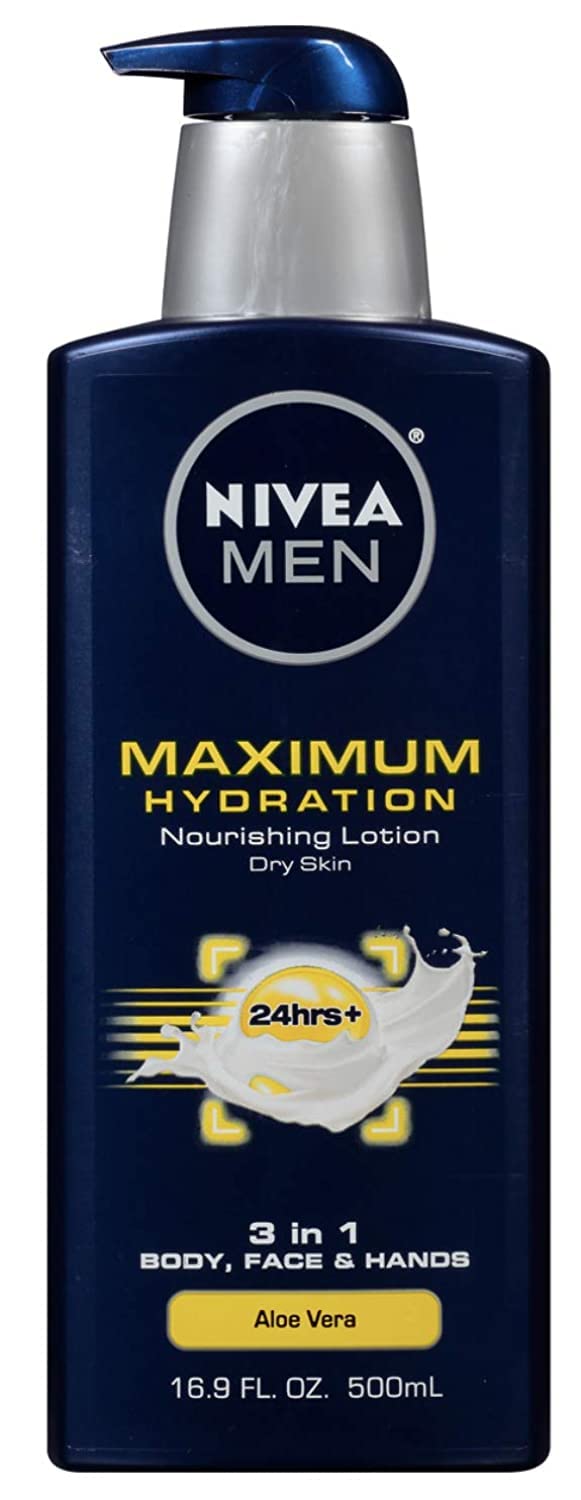 Nivea For Men Max Hydration Lotion, 16.9 Fl Oz, 3-Pack - Deep Moisture & Hydration