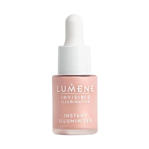 Lumene Rosy Dawn Instant Illuminizer - Lightweight Liquid Highlighter For Glowing Skin, 0.5 Fl Oz