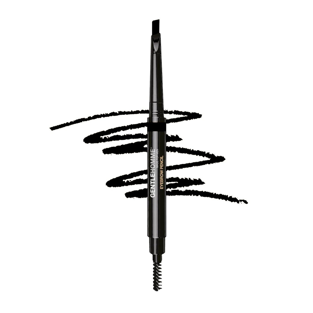 Gentlehomme Eyebrow Pencil For Men - 2-In-1 Brush & Ultra-Thin Long-Lasting Black Color