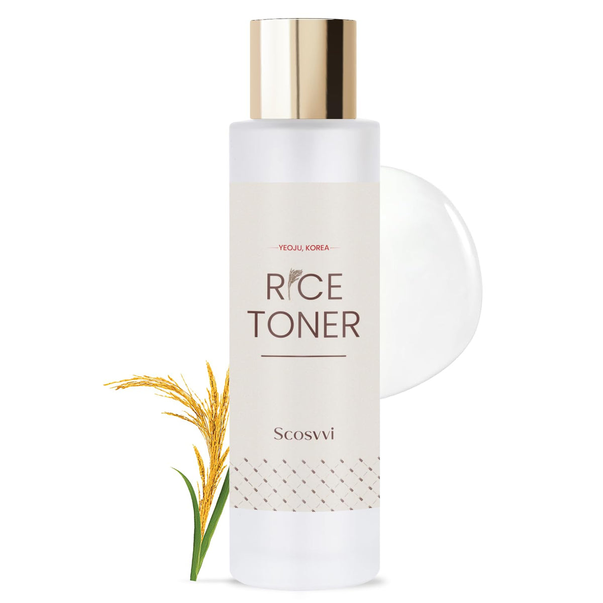 Scosvvi Rice Toner For Face, 5 Fl Oz, K Beauty Glow Essence With Niacinamide, Vegan & Fragrance