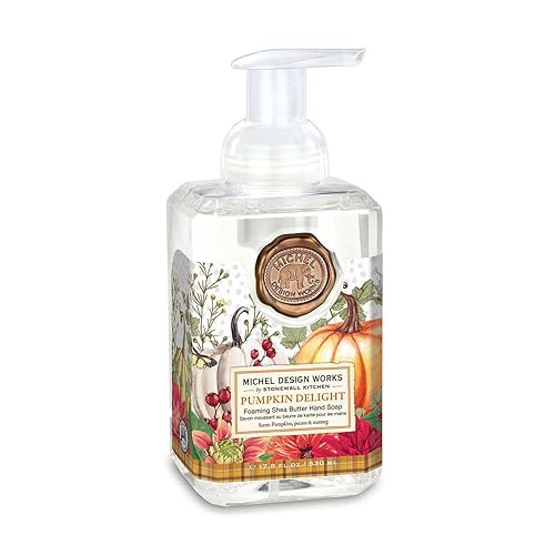 Michel Design Works Foaming Hand Soap, Pumpkin Delight, 17.8 Fl Oz - Fall Scented Cleanser