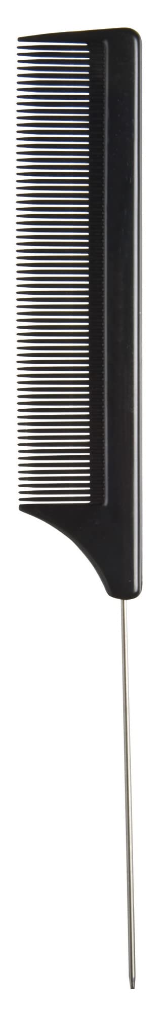 Diane D4101 Black Pin Tail Combs - 12 Count, Metal Hair Styling Tools