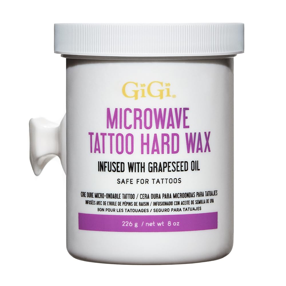 Gigi Tattoo Microwave Hard Wax With Grapeseed Oil - 8 Ounce