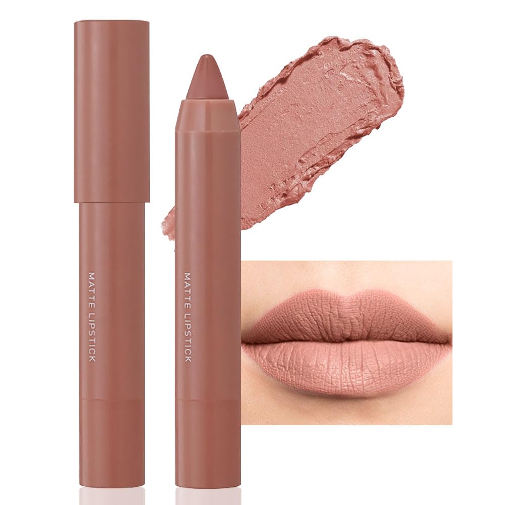 Bingbrush Crayon Matte Longwear Lipstick Set - Waterproof Velvet Lip Stain, Color 02#