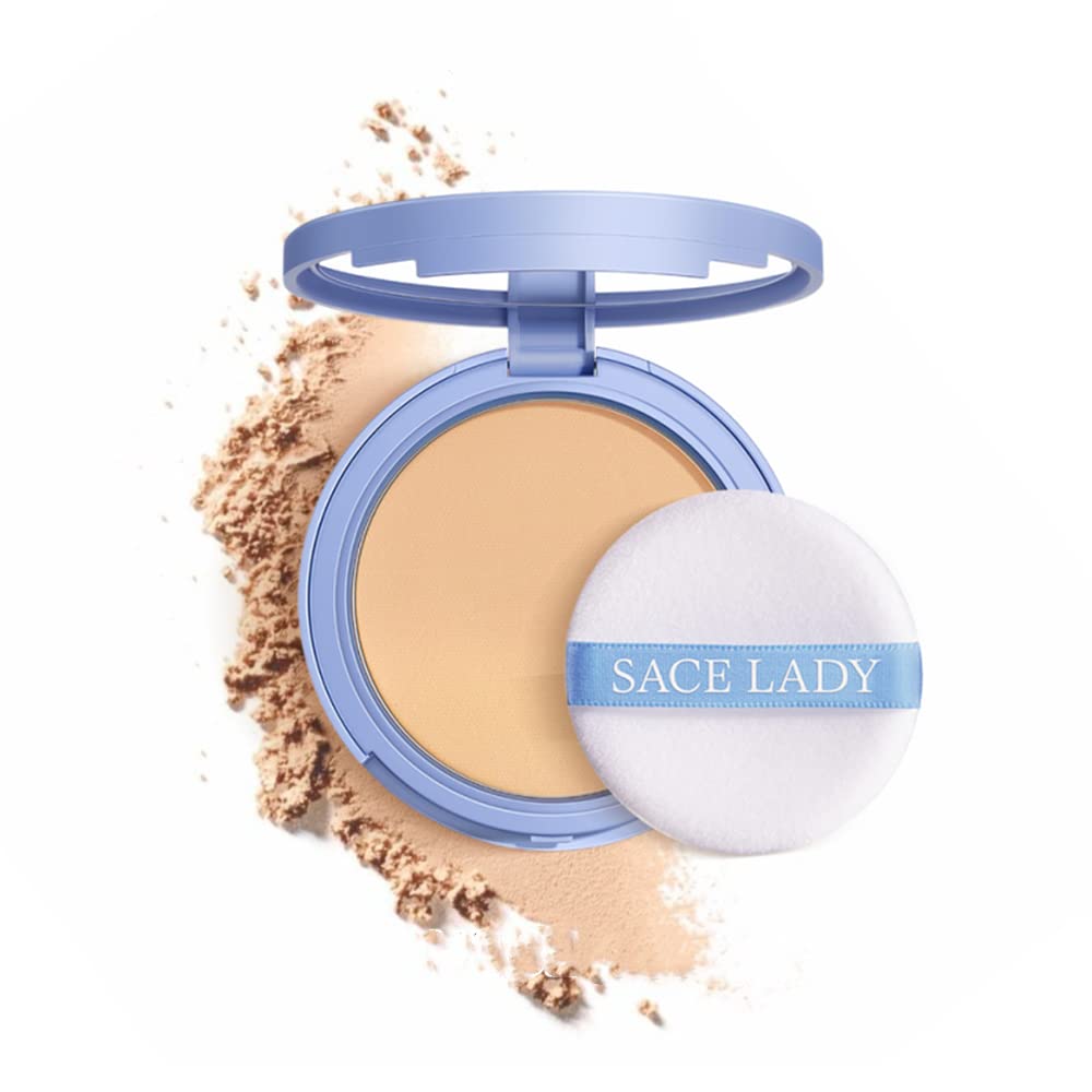 Sace Lady Oil Control Pressed Powder, Waterproof Matte Finish, 0.28Oz - Lightweight & Cruelty-Free