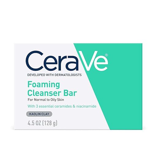 Cerave Foaming Cleanser Bar For Oily Skin, Soap-Free, Fragrance-Free, 4.5 Ounce