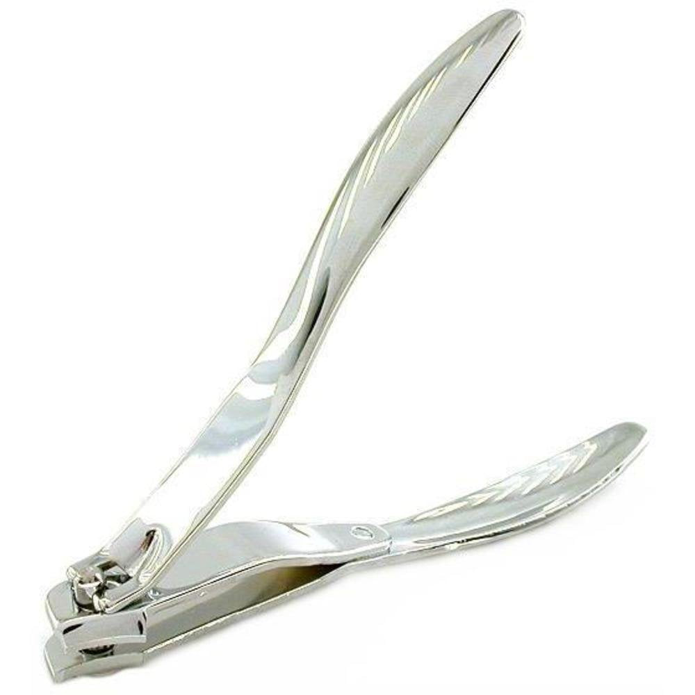 SE Stainless Steel Sideways Nail Clippers - 4 Inch Manicure Pedicure Tool, Silver