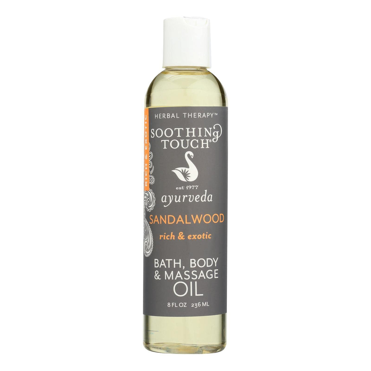 Soothing Touch Bath And Body Oil, Sandalwood Scent, 8 Oz - Soothing & Hydrating Formula