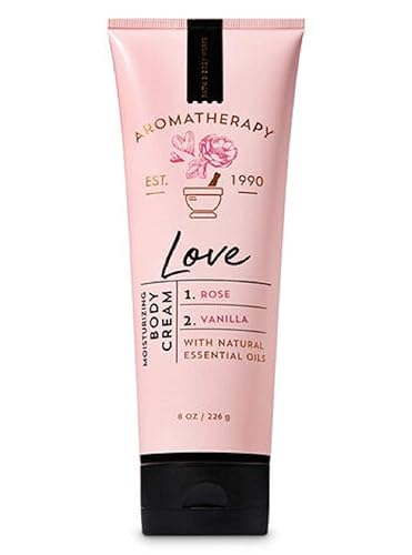 Bath & Body Works Aromatherapy Love Body Cream, 8 Ounce - Rose Vanilla Scent