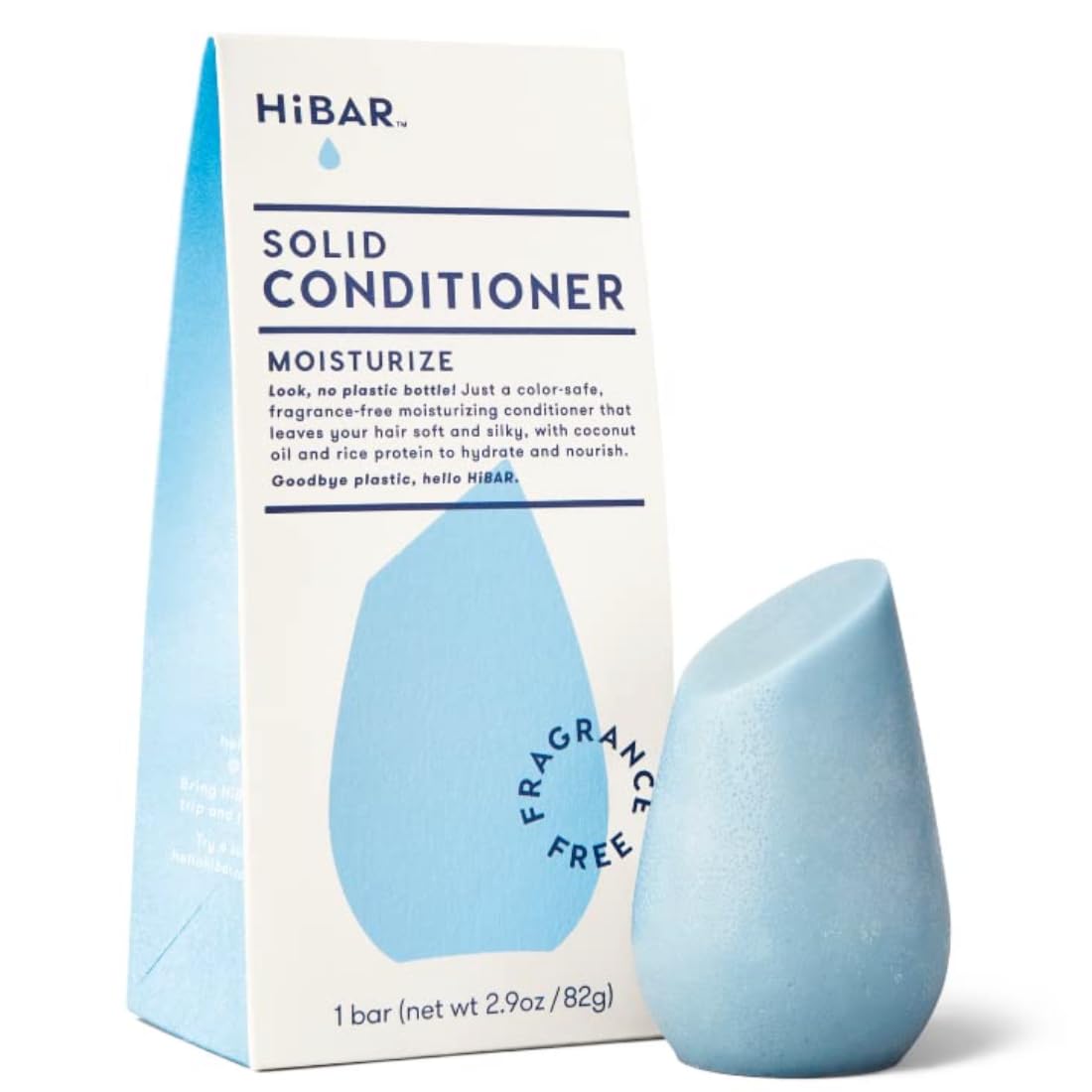 Hibar Moisturize Conditioner Bar - Fragrance-Free, Nourishing, Vegan, Color Safe, 2.9Oz