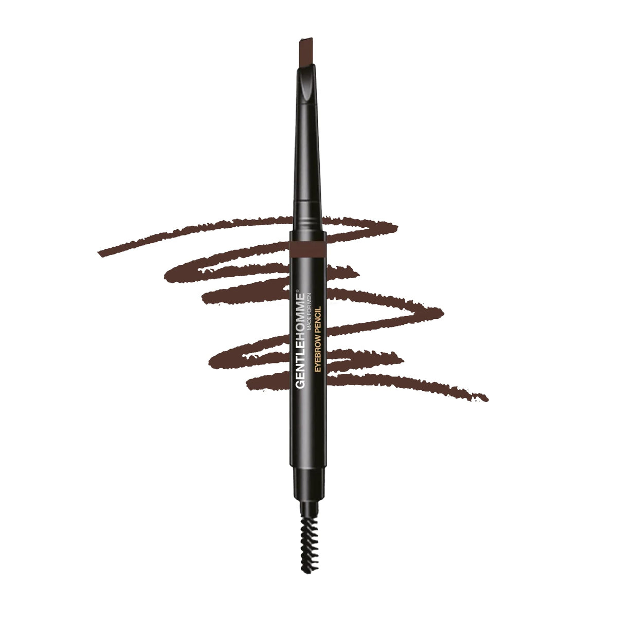 Gentlehomme Eyebrow Pencil For Men - 2-In-1 Brush & Ultra-Thin Long-Lasting Dark Brown