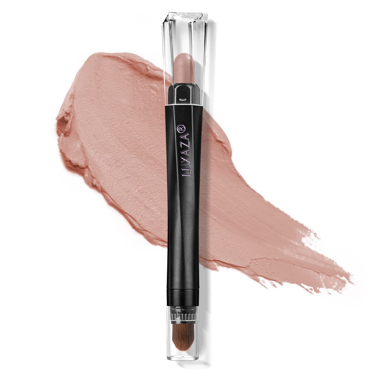 Luxaza Cream Eyeshadow Stick #01 - Hypoallergenic, Waterproof, Long Lasting With Blending Brush