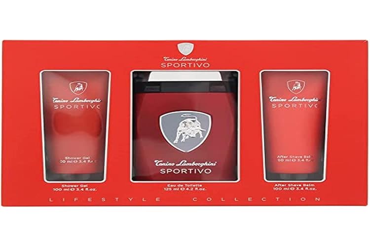 Lamborghini Sportivo Gift Set: 4.2 Oz Eau De Toilette, 3.4 Oz Shower Gel, 3