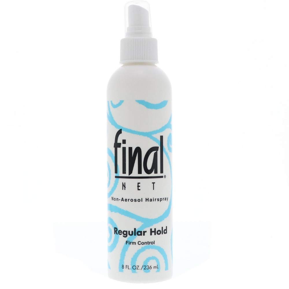 Final Net All Day Hold Hairspray, Regular Hold, Unscented, 8 oz - Long-lasting Hair Control